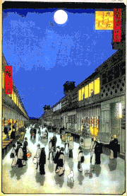 瀬川三十七 / SEGAWA Thirty-Seven的gif的gif-【動く浮世絵】江戸、満月の夜
