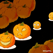 misato.的gif的gif-smiley + pumpkin ＝ Jack-o'-Lantern