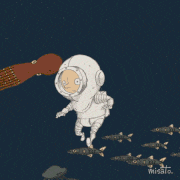 misato.的gif的gif-海の底は宇宙に繋がり、宇宙は夜空に、空は再び海にもどる