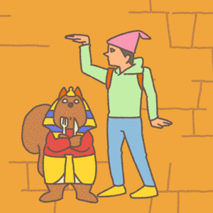 uwabami的gif的gif-ボンとハレトモがエジプトの壁画になっちゃったよ！
