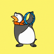 uwabami的gif的gif-タンバリンペンギン