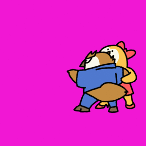 uwabami的gif的gif-フクロウ夫婦のダンス。くるくる