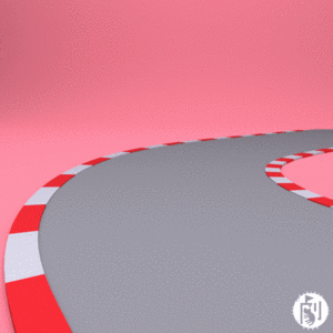 劇団ネコ的gif的gif-サーキットの猫