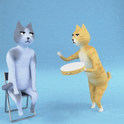 劇団ネコ的gif的gif-誘う猫　〜春〜
