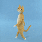 劇団ネコ的gif的gif-小躍りする猫