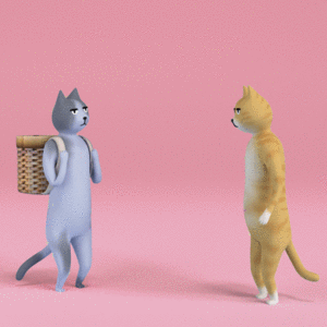劇団ネコ的gif的gif-感謝が止まらない猫