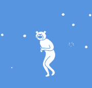 たかだべあ的gif的gif-すいすい