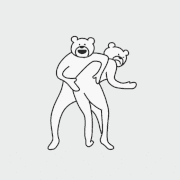 たかだべあ的gif的gif-なでなで