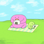 むむむ的gif的gif-無限おにぎりむさぼる完全ないきものとそのともだち
