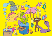 むむむ的gif的gif-頭パカっと開いて脳みそパチパチ