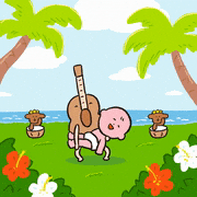 OONOTARO的gif的gif-ウクレレに弾かれる赤ちゃん