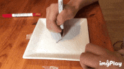 Naoko Maeda的gif的gif-皿に絵を描いた