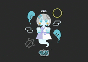 むぬおね的gif的gif-ボウダチ少女 Ghost