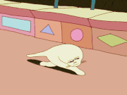Mekamee的gif的gif-歩いている白い猫