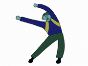 Mekamee的gif的gif-ギさん踊る2