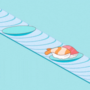 Miguel E.的gif的gif-Running sushi
