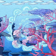 Wuxi Wang的gif的gif-海中の世界