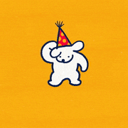 Komitsu的gif的gif-うさぎのうきうきハッピーバースデー