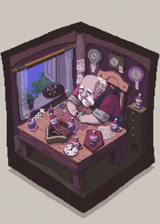 M.Nishimura的gif的gif-時計修理店の夜