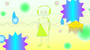 ないとう日和的gif的gif-通り過ぎるUFO