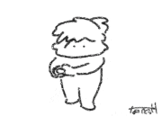 ないとう日和的gif的gif-鞘をどっかに投げちゃうちょんまげ