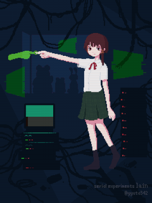 yuta的gif的gif-serial experiments lain / 岩倉玲音