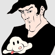 koya的gif的gif-嫌がる犬を抱く男