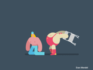 Eran Mendel的gif的gif-Chair in the head