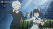 TVアニメ「ダンジョンに出会いを求めるのは間違っているだろうか」第2期【公式】的gif的gif-歯磨き