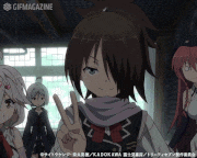 劇場版「トリニティセブン-天空図書館と真紅の魔王-」【公式】的gif的gif-【GIFスタンプ】ブイブイ