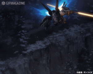 機動戦士ガンダムNT(ナラティブ)【公式】的gif的gif-【バトル】グスタフvsディジェ①