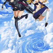 TVアニメ「叛逆性ミリオンアーサー」公式的gif的gif-山猫アーサー&クーピー