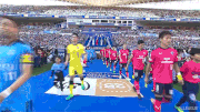決勝ハイライト 2017 JリーグYBCルヴァンカップ的gif的gif-両チーム選手入場