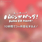 パパンがパンダ！【公式】的gif的gif-10秒間で3ヶ所変化するよ！