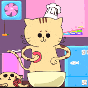 Tastemade Japan【公式】的gif的gif-ハンバーグをつくるねこ