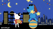 ジフテレビ【フジテレビ公式】的gif的gif-お台場で月夜のサーカス開催中