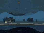 theGIFs 2016的gif的gif-ドット絵部門賞　Makiko Tamura「静かな湖畔の森の陰から」