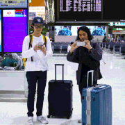 GIFMAGAZINE PRESS的gif的gif-出発前の空港にて