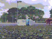 GIFMAGAZINE MEME的gif的gif-テニスボールが飛んでくる夢