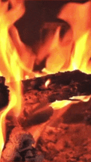 たき火的gif的gif-燃える薪-たき火