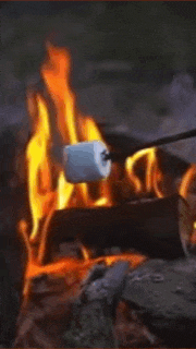 たき火的gif的gif-たき火に外せないマシュマロ