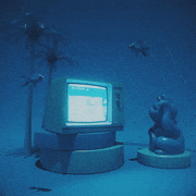 のんたん的gif的gif-blue world