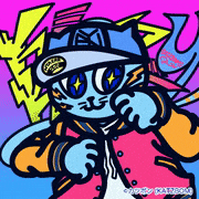 カツボン / KATZBOM的gif的gif-ねこラッパー
