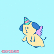 カツボン / KATZBOM的gif的gif-つのいぬ　ラブビーム！