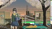 mae的gif的gif-春と帰り道 6:00 p.m.