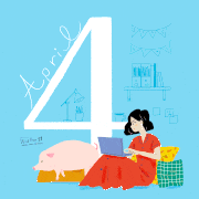 WIND PRESS 71(Chiaki Mori)的gif的gif-Hello April!