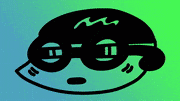 ふじさきてる的gif的gif-びっくりメガネちゃん_その2