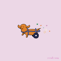 每日GIF(2020-07-27)的gif-Sausage Dog GIF by Stefanie Shank