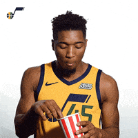 每日GIF(2020-07-31)的gif-Donovan Mitchell Popcorn GIF by Utah Jazz