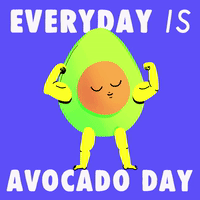 每日GIF(2020-08-01)的gif-Flex Avocado GIF by GIPHY Studios Originals